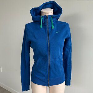Nike Hoodie The Athletic Dept Blue Womens Medium Full Zip Kangaroo Pockets